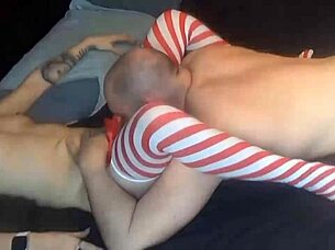 My step sister in leggings got me hard, so I fucked her