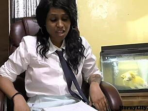 Horny Indian MILF seduces college girl in steamy roleplay