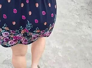 I follow and lift the skirt of a woman on the street, it's a daring act