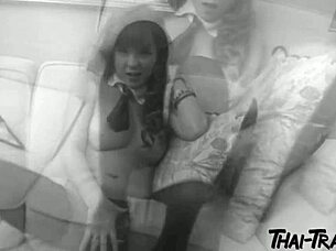 Stunning Asian ladyboy gets ass pounded hard 😍