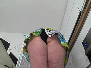 husband spies on chubby wife with hidden cam for fetish kicks