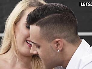 Damn! Blonde slut Anna Khara takes huge cock in every hole possible!