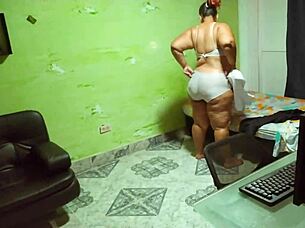 Caught My Best Friend's Mom Changing Clothes In Secret Recording.