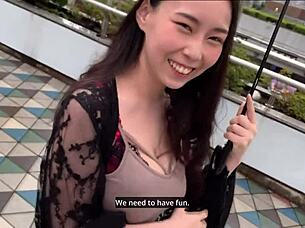 Raw First Sex Shoot with Beautiful G-Cup University Student Craving Big Ass Creampie