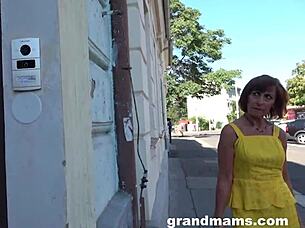 Granny gets wild at sex club! 🍆💦