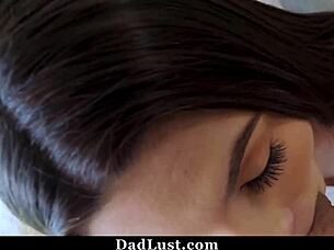 Troublemaker stepdaughter punished by stepfather