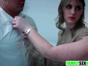 The blonde milf guided the young guy and girl through intimate moments, exploring positions like cowgirl and missionary in a group setting on the bed.