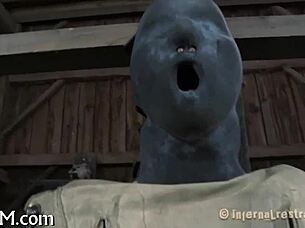 Oh, how I love demeaning this manacled cutie with sloppy domination!