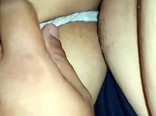 hot mom puts on relaxing music to sleep but i wake her with dick inside and fill her shaved pussy with cum at the end