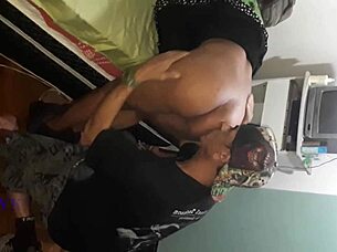Young-natural-titted-bottoms-copper generously spits on she-ass fucked by large black-ringed battering-rod