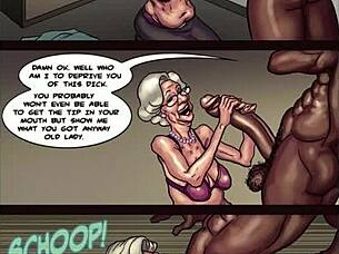 In the classroom, cartoon girls inspired by a big black cock