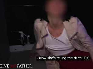 A small tits Italian student who loves rough sex kisses daddy’s blow Job