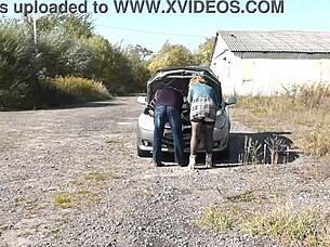 stranger in stockings fucks mommy frina in public