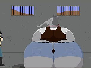 Facesitting and cartoon doggies, hardcore hentai action