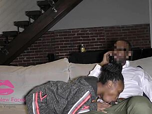 Talking to the camera after blowjob: An orgasmic adventure for stepdaughter
