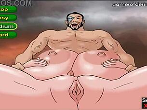Cartoon sex games: A brutal fight and punishment and pleasure