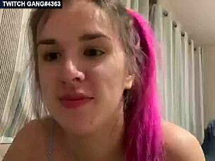 Big boobs and pussy are flaunted by a real amateur girl streamer