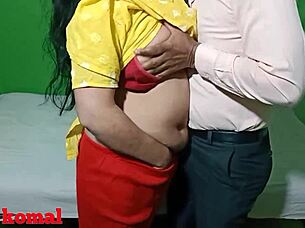 Indian Bhabhi in black dress gets fucked hard and loud