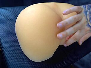 A great gay blowjob and anal on rubberized cock