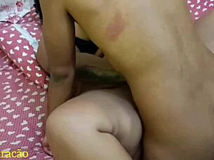 Me Fudeu Bareback and Creampied My Tight Ass with Monster Cock Action.