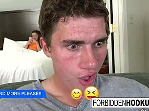 A wake up call HD xxx promo of screwing her step brother after stepping out with a blonde hair