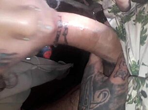 Early ejaculation and bleeding after tattoo my cock – bisexual porn film