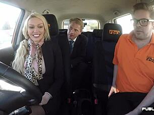 Porn HD clip with lovely milf with big boobs having sex in car