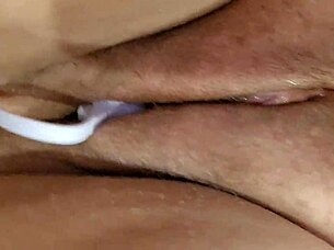 Tits and toys: Here, Ben wa masturbates with his big balls