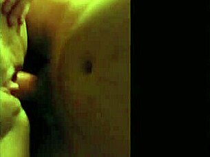 Sexy girlfriend giving a deepthroat blowjob cum swallow