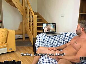 A big cock man's wife finally satisfies his anal fetish