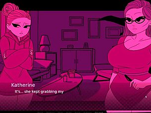In this hentai game there are sensual kissing and big tits