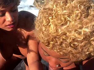 Nina Rivera And Porsha Carrera Sucking Don Whoe On Beach