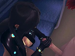 Hentai game with segments of sex and cartoon characters