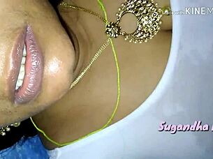Sri Lankan BBW enjoys a massive penis in her big pussy while she is being f**ked by four males