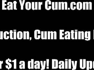 You want to cum eat this femdom video with a gunshot and eat your own load