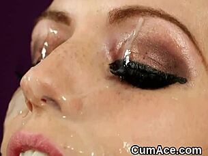 Facial cumshot gal got a facial in extreme facial
