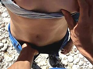 stepson gives stepdad a handjob and cums in his face HD video