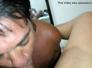Spit used to clean your amateur gay's dick