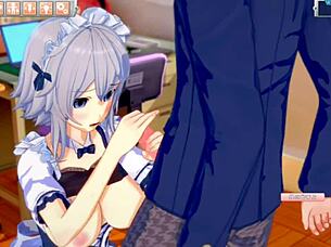 Hentai Sakuya Izayoi: Blowjob and Handjob Adventure