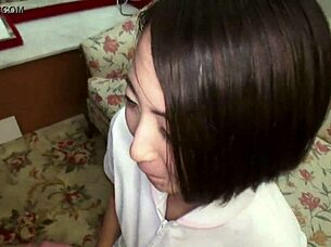 This sizzling video shows a Japanese amateur fucking hard