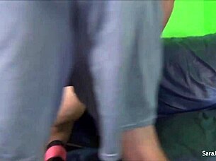 POV masturbation video cumshot final for busty Sarah Jay
