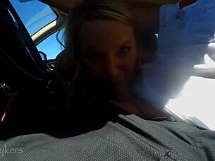 Public sex catches in the backseat of the car were caught on homemade video