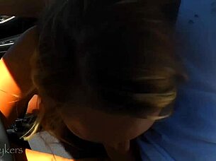 Public sex catches in the backseat of the car were caught on homemade video