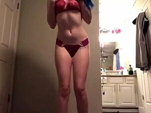Homemade video of a teen and how amateur she is