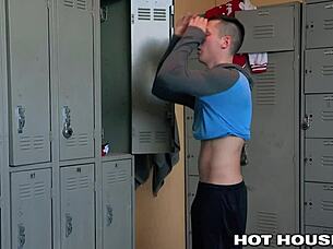 Twink Handjob and Rimjob from Muscular Coach
