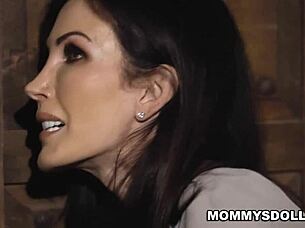 Step-mom Shay observes her stepyouth Sophia Burns and her friend, an exchange student Emma Jade, perform lesbians