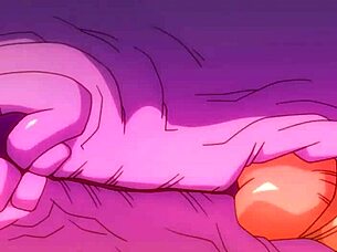 Anime slut Zangya enjoys a large dick in her arse and twat