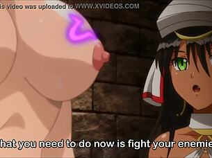 Intense anime lesbian action unfolds vividly