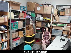 Teen gets punished for caught shoplifting with hard fucking