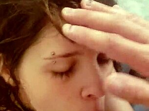 Mona has naked tattooed skin and small tits stunning in this POV blowjob scene